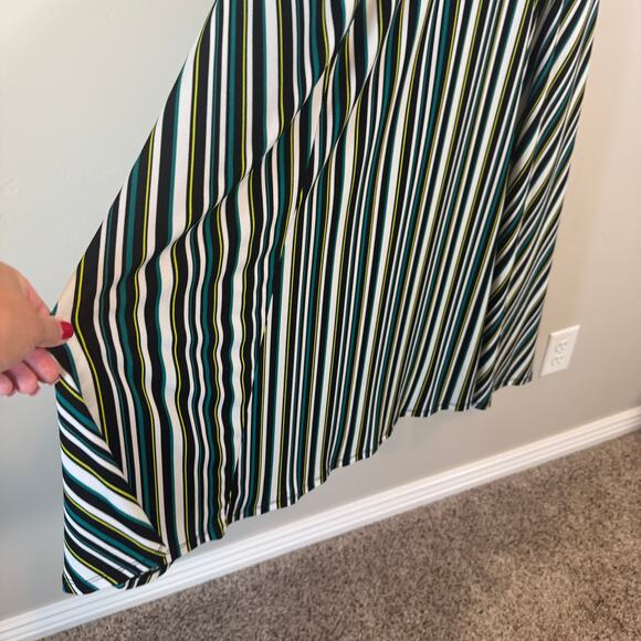 Torrid Striped Dress Sz 4X Pullover Pockets A-Line Midi Short Sleeve Casual - Picture 3 of 10